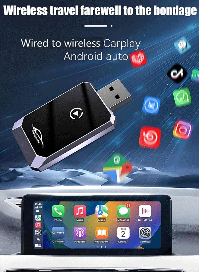 Carplay Adapter 2 In 1, Wireless & Wired OEM Compatible, Plug And Play, For iPhone iOS 12+/Android 11+, Stable Control No Delay, Model C1 - Image 3