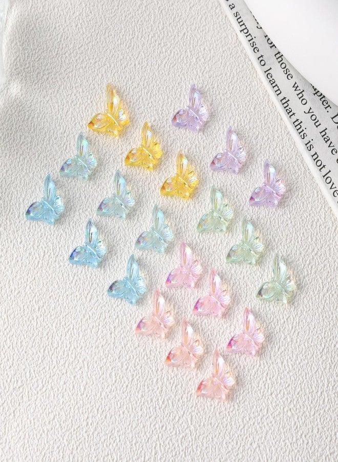 UCCASA 50pcs Butterfly Nail Art Charms Colorful Butterfly Nail Charms Spring Nail Art Gems and Charms 3D Resin Spring Summer Nails Supplies Kawaii Nail Charms for Women Manicure DIY Craft Decorations - Image 4