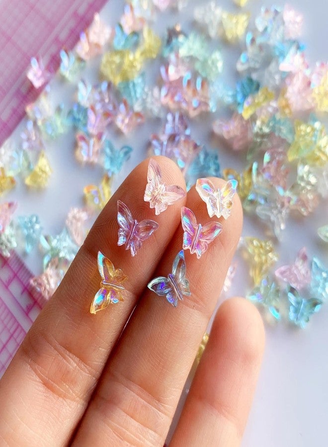UCCASA 50pcs Butterfly Nail Art Charms Colorful Butterfly Nail Charms Spring Nail Art Gems and Charms 3D Resin Spring Summer Nails Supplies Kawaii Nail Charms for Women Manicure DIY Craft Decorations - Image 2