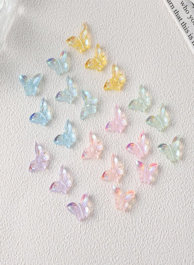 UCCASA 50pcs Butterfly Nail Art Charms Colorful Butterfly Nail Charms Spring Nail Art Gems and Charms 3D Resin Spring Summer Nails Supplies Kawaii Nail Charms for Women Manicure DIY Craft Decorations - Image 5