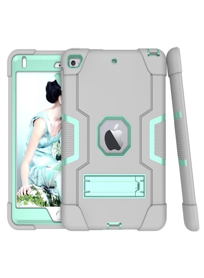 Zaboon Case For iPad Mini 5 / 4 Contrast Color Silicone + PC Combination Case with Holder - Image 3