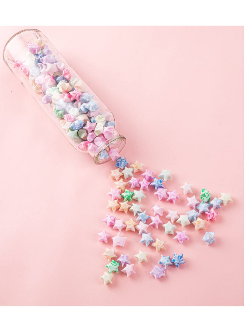 Excefore Origami Star Paper Strips,  210 Sheets Heart-Pattern Paper, Lucky Stars Decoration Papers for Kids DIY Handmade Crafts, School Folding Star Teaching 10 Colors. Glows in The Dark Paper - Image 3