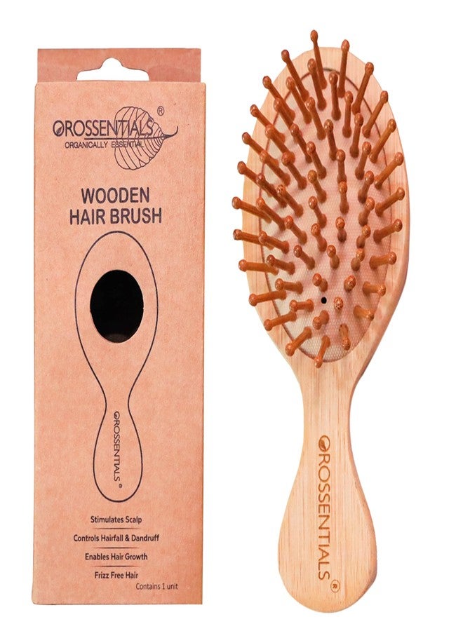 OROSSENTIALS Travel Friendly Wooden Hair Comb Brush (ORO-015) - Image 2