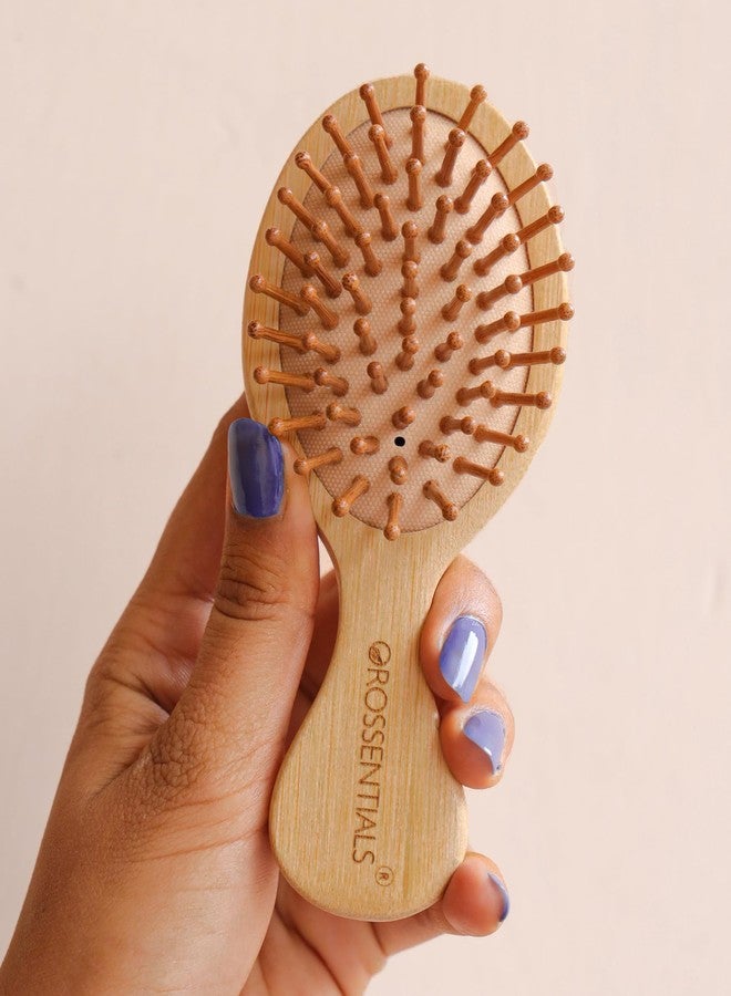 OROSSENTIALS Travel Friendly Wooden Hair Comb Brush (ORO-015) - Image 3