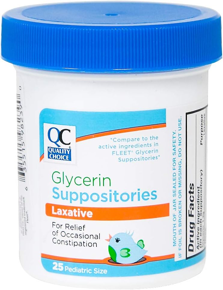 Quality Choice Pediatric Glycerin Suppositories Laxative Relief 25 Ct Each 4