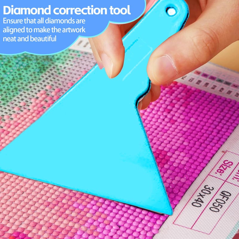 DNSGOOR 186Pcs All Inclusive Diamond Art Accessories Kit Diamond Painting A4 LED Light Pad Set with Diamond Art Sealer Glue Stand Storage Case Pens 5D Painting Tools for DIY Drill Craft - Image 5