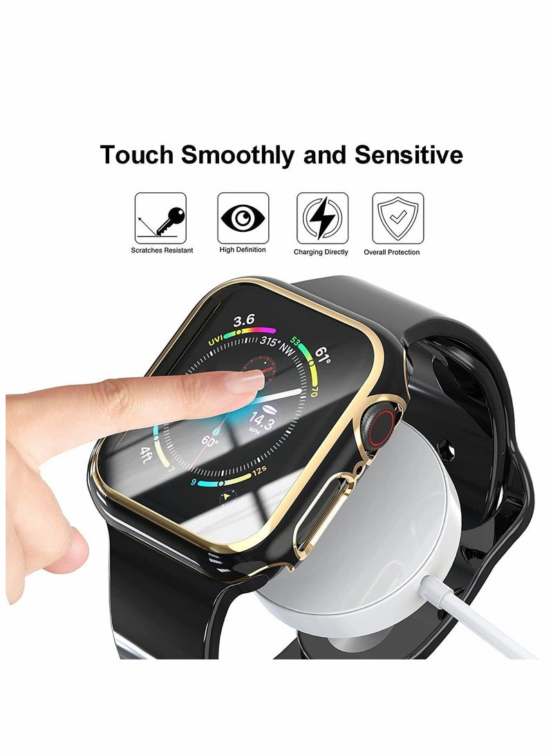 SYOSI Cases Compatible for Iwatch 42mm Tempered Glass Screen Protector, Full Coverage PC Cover Protective Case 3 Pack - Image 2