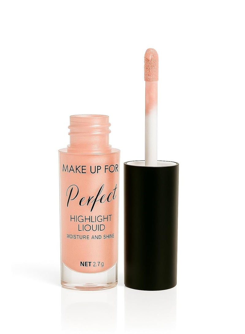 MAKE UP FOR LIFE Perfect Glow Liquid Highlighter for Face, Eyes & Body 2.7 g - Image 4