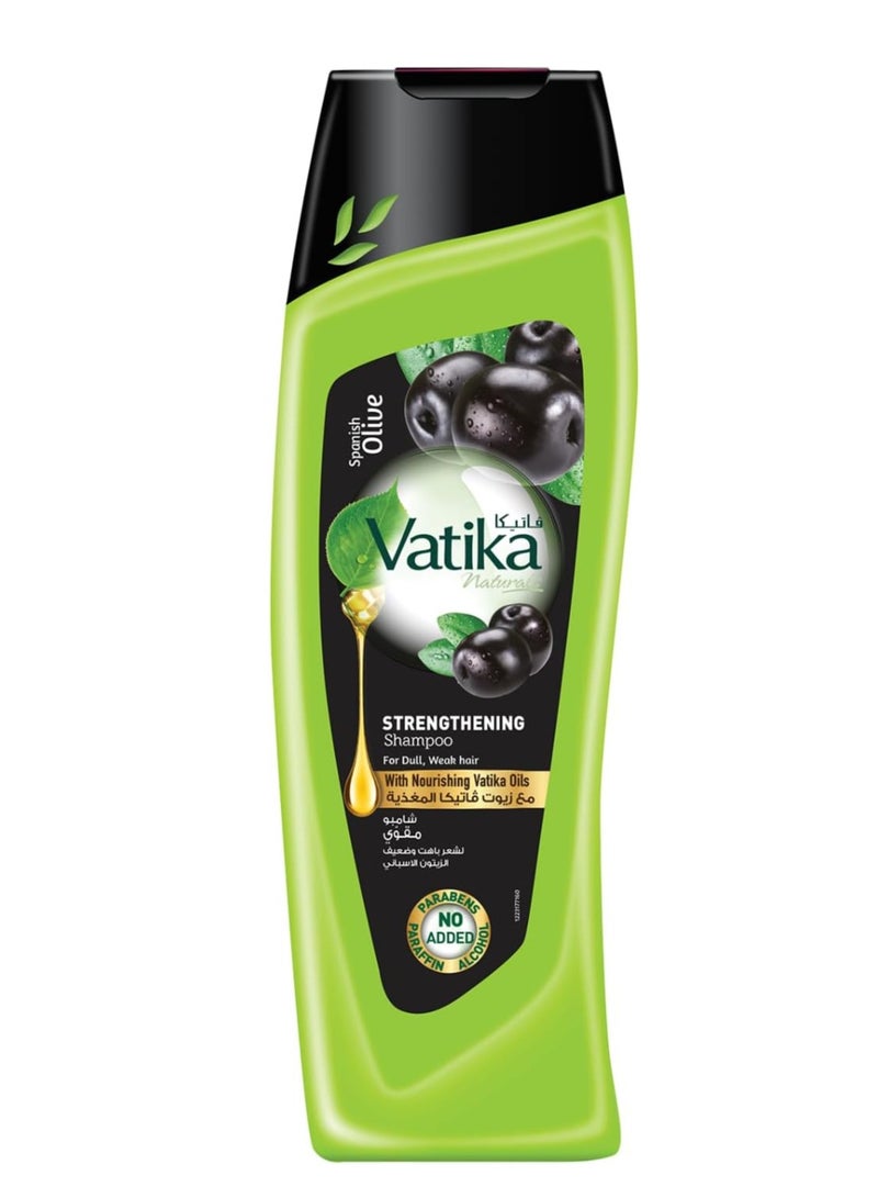 VATIKA Spanish Black Olive Strengthening Shampoo 400ml - Image 1