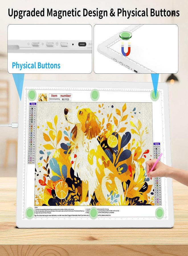 TOHETO Bright Light Pad for Drawing, A2-90-01-White - Image 3