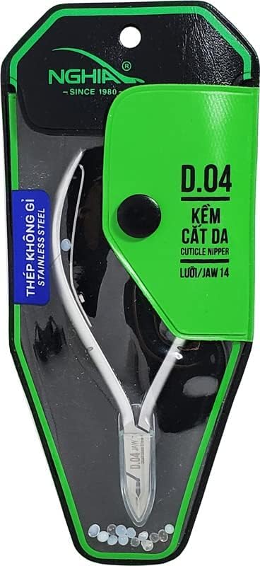 Nghia Professional Stainless Steel Cuticle Nippers C05 D04 Jaw 14 Osimihome Cuticle Cutter Trimmer Manicure Tools with 1 Spring Perfect Nail Care Tool at HomeSpaSaloon 1 PCS