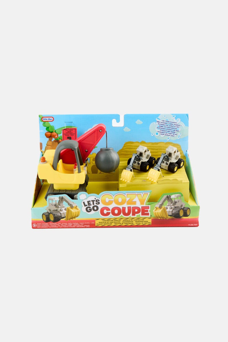 Toys For Less 3 Pieces Lets Go Cozy Coupe Construction Vehicles, Multicolor - Image 1
