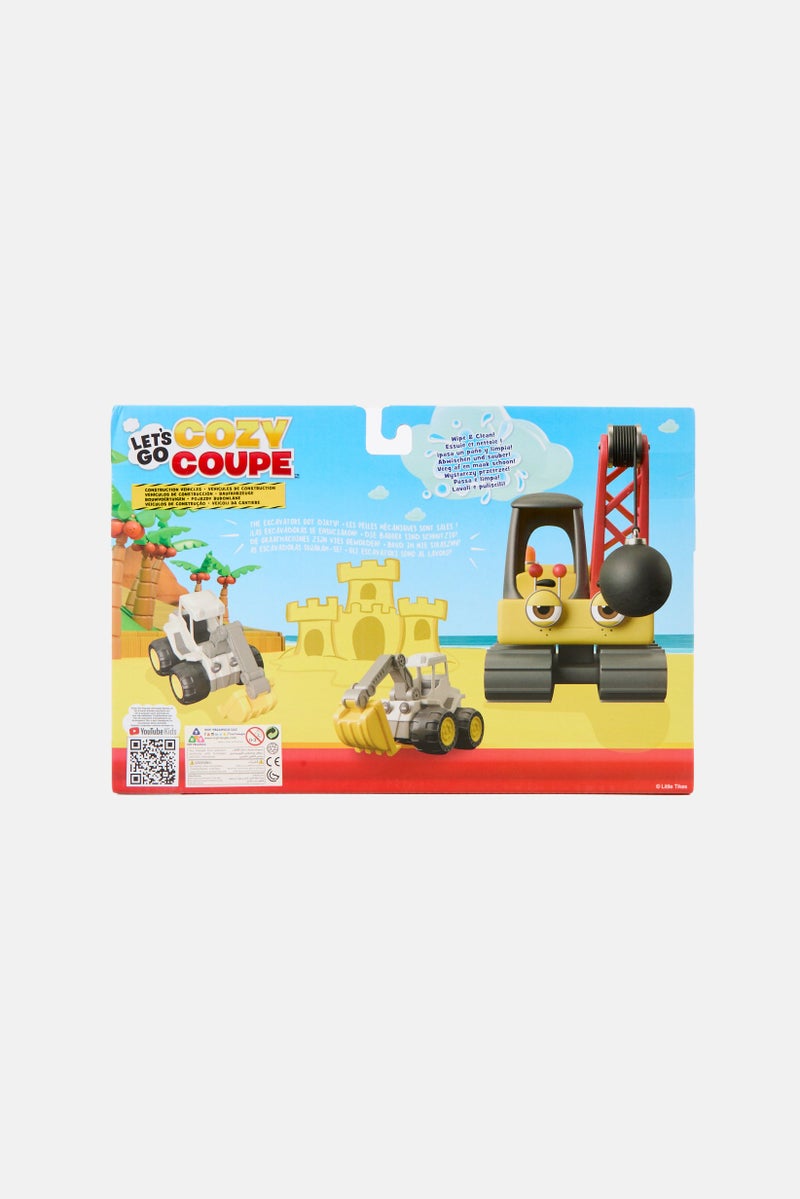 Toys For Less 3 Pieces Lets Go Cozy Coupe Construction Vehicles, Multicolor - Image 2