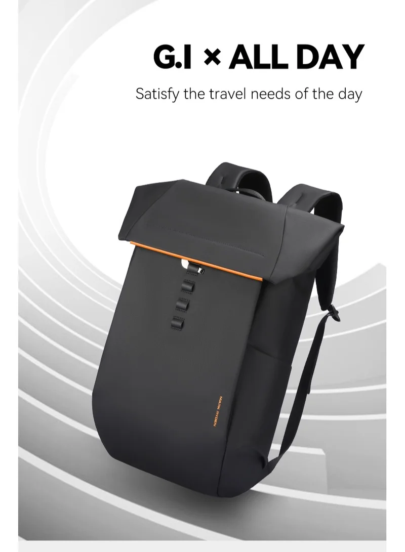 MARK RYDEN MARK RYDEN 2975 Five Types Capacity Adjustment,with Top Flap,YKK Zip Casual Travel Business Backpack, Hydrophobic Fabric, Suitable for 17 Inch Laptop