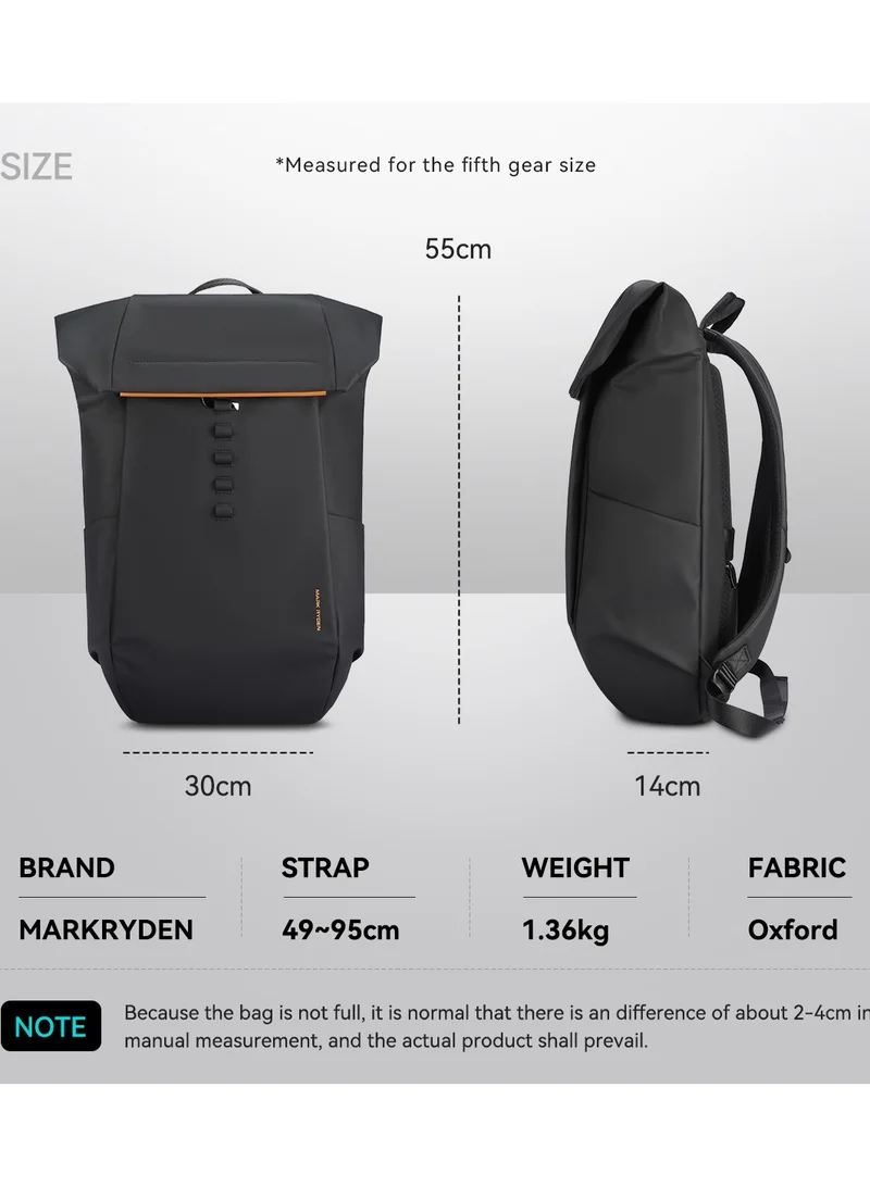 MARK RYDEN MARK RYDEN 2975 Five Types Capacity Adjustment,with Top Flap,YKK Zip Casual Travel Business Backpack, Hydrophobic Fabric, Suitable for 17 Inch Laptop