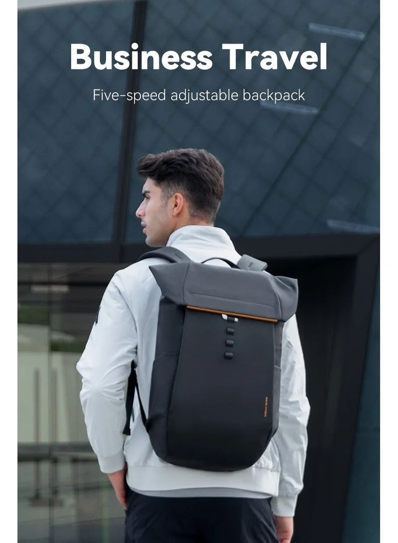 Mark Ryden  MARK RYDEN 2975 Five Types Capacity Adjustment,with Top Flap,YKK Zip Casual Travel Business Backpack, Hydrophobic Fabric, Suitable for 17 Inch Laptop  | Best Price UAE