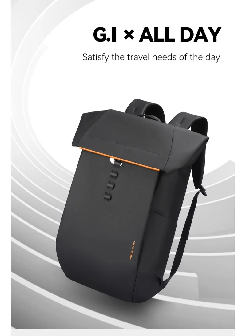Mark Ryden  MARK RYDEN 2975 Five Types Capacity Adjustment,with Top Flap,YKK Zip Casual Travel Business Backpack, Hydrophobic Fabric, Suitable for 17 Inch Laptop  | Best Price UAE
