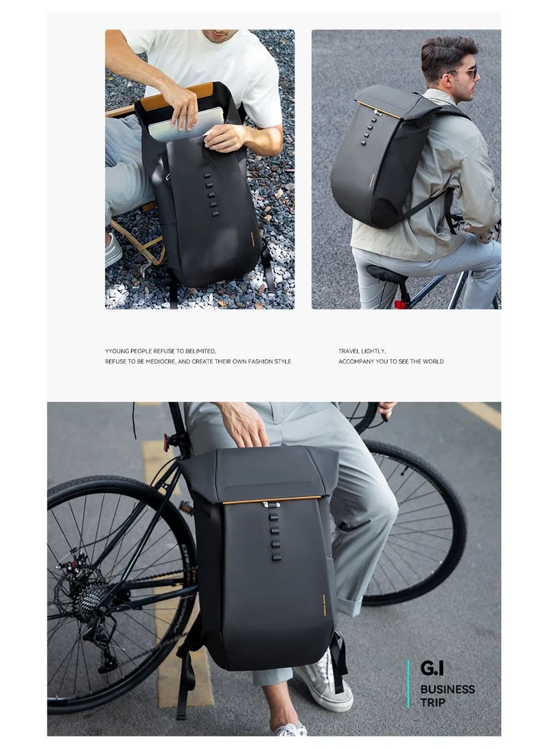 Mark Ryden  MARK RYDEN 2975 Five Types Capacity Adjustment,with Top Flap,YKK Zip Casual Travel Business Backpack, Hydrophobic Fabric, Suitable for 17 Inch Laptop  | Best Price UAE
