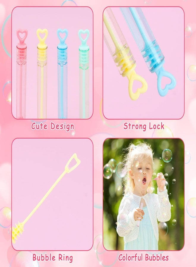 LOAVER 40 Pack Valentines Day Mini Heart Bubble Wands for Kids,Valentines Day Assorted Pastel Color Bubble Wands Toys for Class Party Exchange Gifts Wedding Goodie Bag Fillers - Image 5
