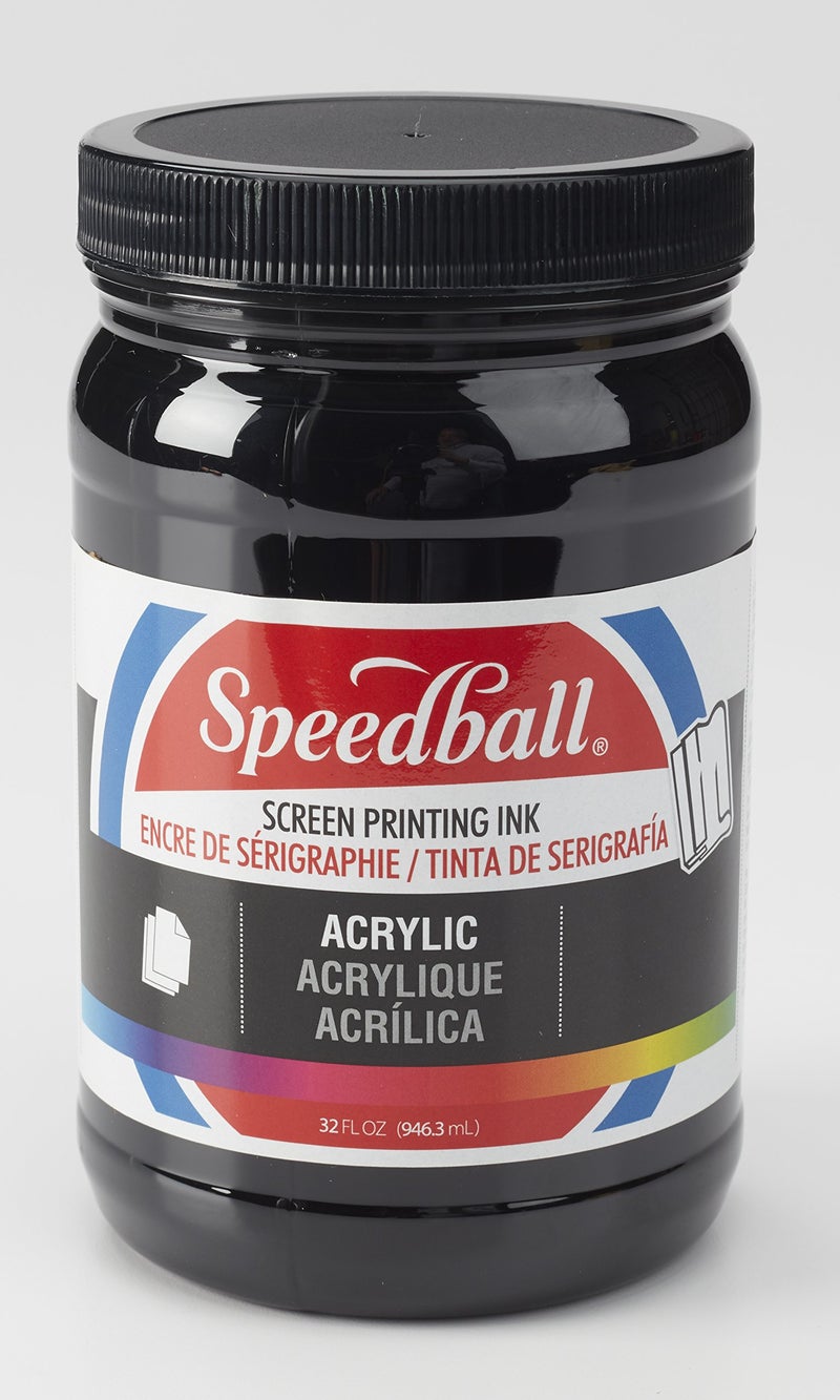 Speedball 004657 Acrylic Screen Printing Ink, 946ml, 32 Fl. oz, Black - Image 3