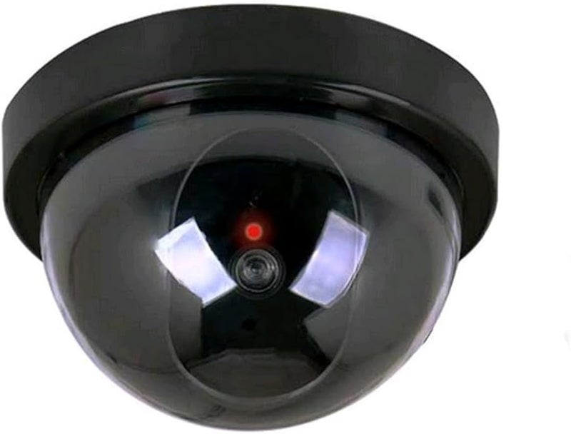 Fake Dome Security Camera Battery Powered Indoor Outdoor Surveillance Simulation - Image 1
