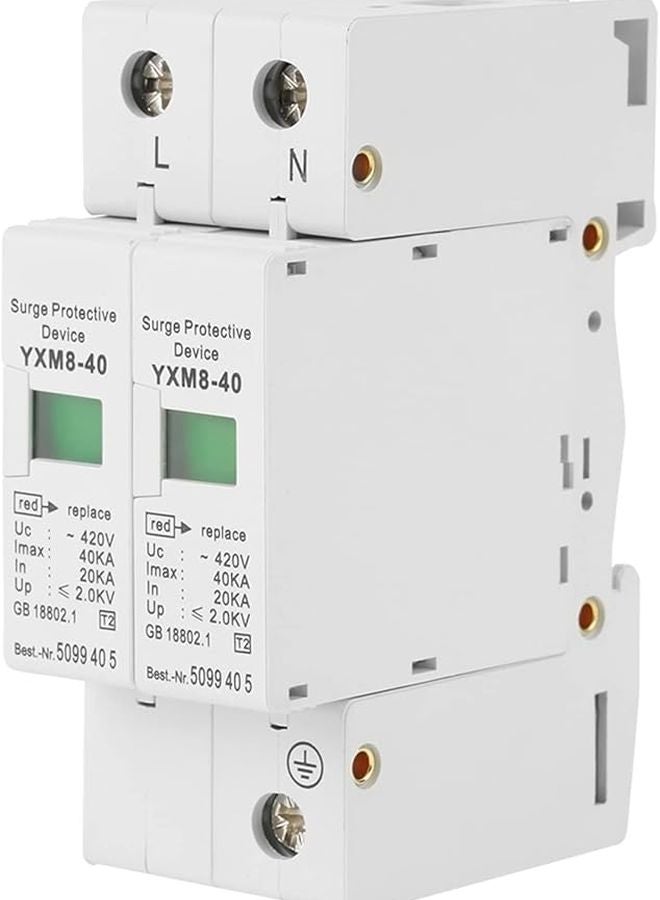 2P 40kA مانع صواعق واقي من زيادة التيار لنظام الكهرباء المنزلي - Image 1