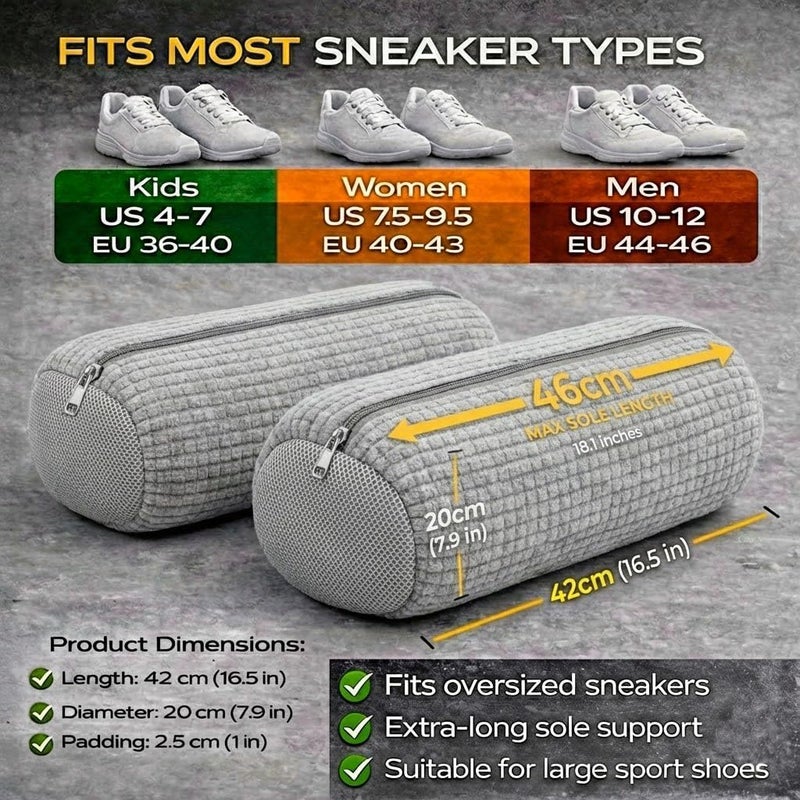 Trazon Shoe Washing Machine Bags (2-Pack), Reusable Laundry Wash Bags for Shoes, Sneakers & Slippers, Durable Zippered Mesh, Protects Shoes & Washer, Grey - Image 5