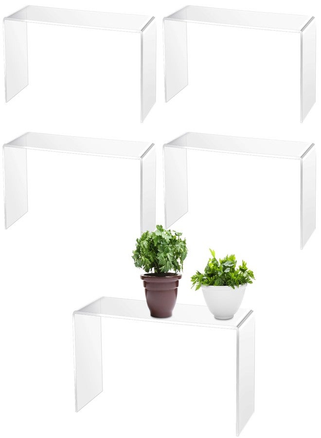 Soaoo 4 Pcs Large Clear Acrylic Riser for Display Acrylic Shelf Riser Jewelry Stand Retail Desktop Display Stand for Cupcake, Collectibles, Organize, Decor(13 x 4.5 x 6 Inches) - Image 1