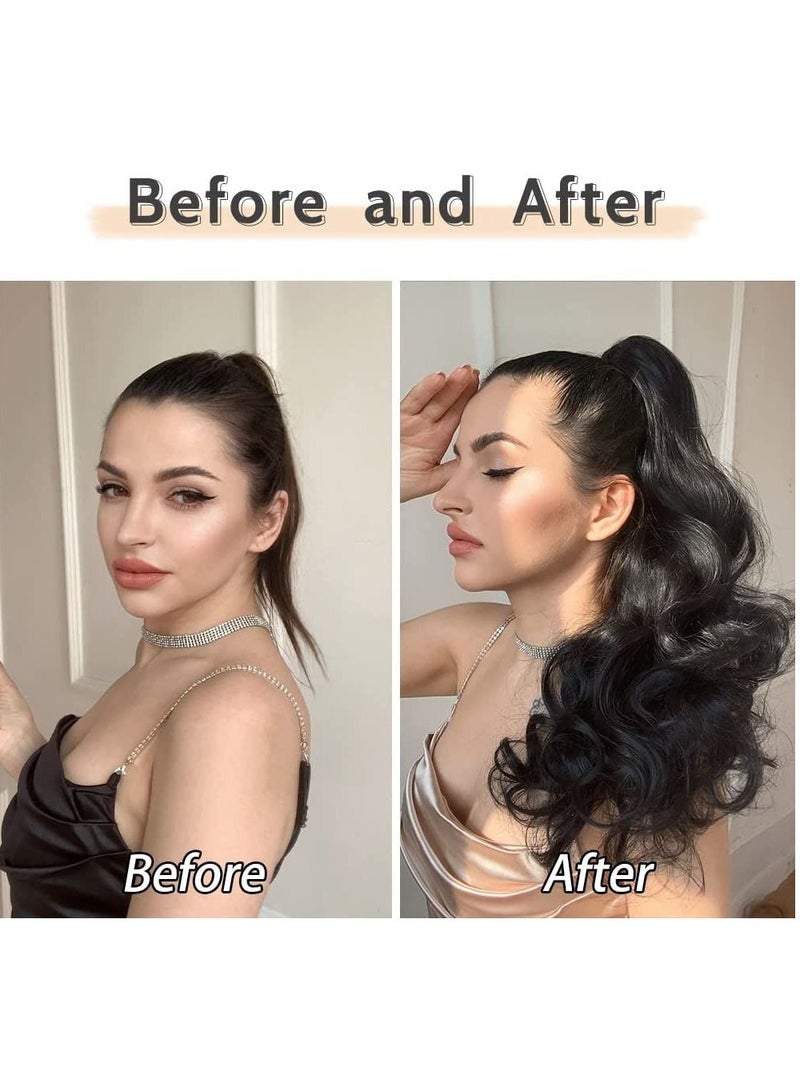 Estelle Hair Extensions Ponytail Extension Claw Wavy Fake Hair Synthetic Clip in Ponytail Wig Daily Fluffy Curly Pony Tail Blonde Hair Pieces for Women - Image 3