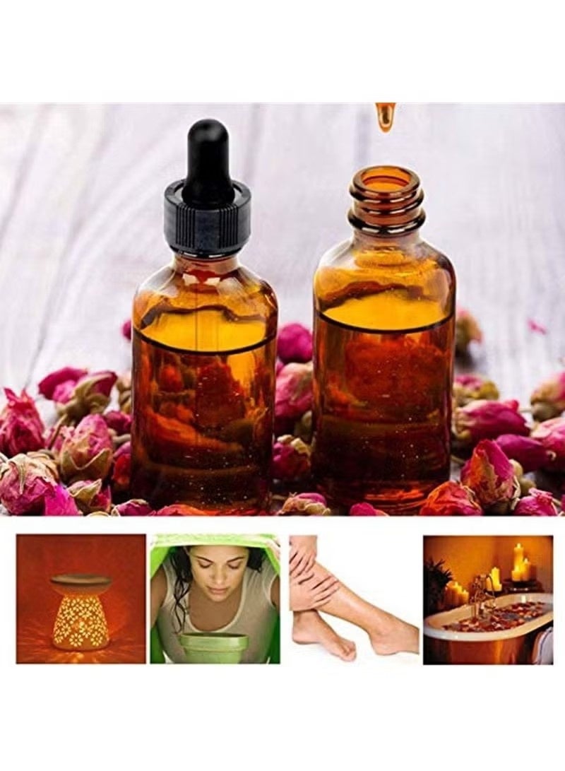 Glass Bottles Essential Oils Glass Eye Dropper 30 ml (1oz) Essential Oils,Glass Eye Dropper Dispenser for Essential Oils, Kitchen Tools, Chemistry Lab Chemicals, Colognes, Amber, 1 fl oz 6 Pack - Image 4