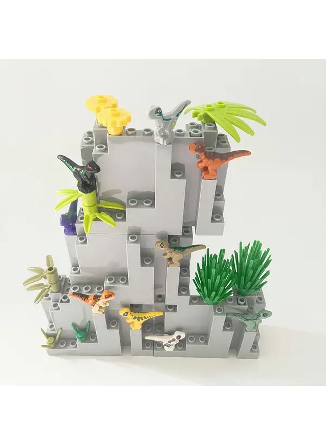 9 Pcs Prehistoric Animals Building Blocks Dinosaur MOC Forest Scene Educational Toys for Kids Adults - Image 5