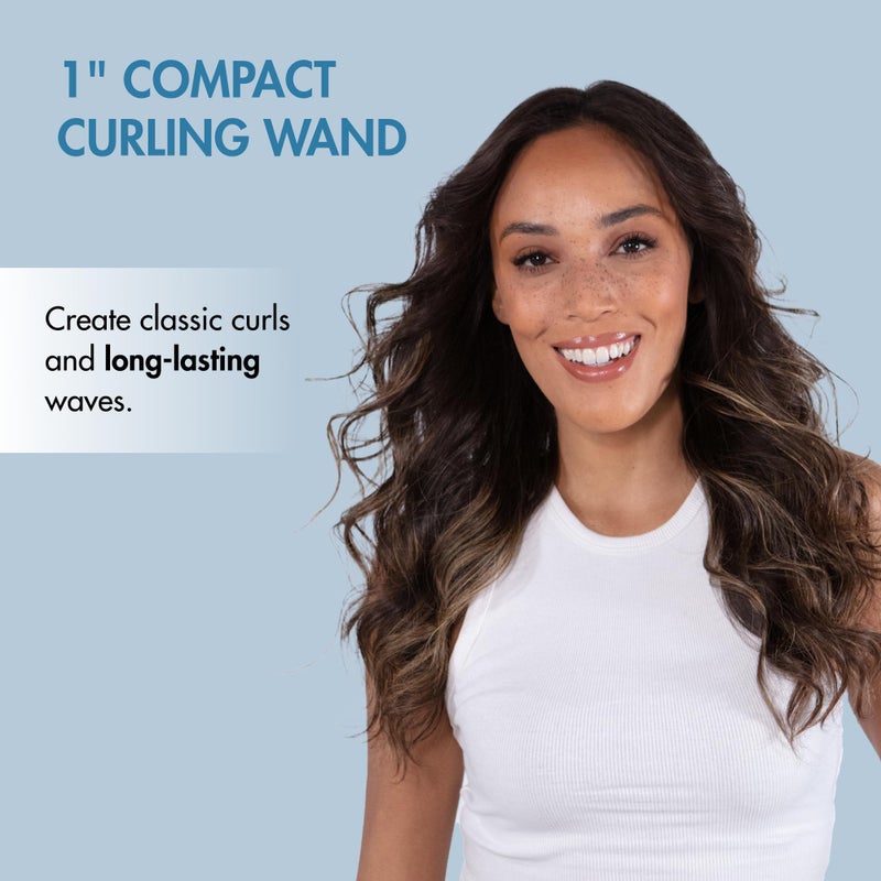 BaBylissPRO Nano Titanium Curling Wand, 1" Compact Travel Size Professional Hair Wand Curling Iron for Long Lasting Curls, Creates the Perfect Curls for All Hair Types - Image 3