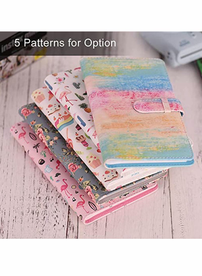 Excefore 96 Pockets Mini Photo Album Portable PU Leather Photo Picture Photo Book for Fujifilm Instax Mini 9 8 7s 70 25 50s 90 Color Films Photo Camera Paper for Name Card Credit Card - Image 4
