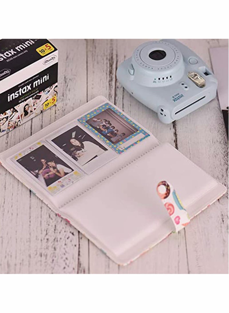 Excefore 96 Pockets Mini Photo Album Portable PU Leather Photo Picture Photo Book for Fujifilm Instax Mini 9 8 7s 70 25 50s 90 Color Films Photo Camera Paper for Name Card Credit Card - Image 2