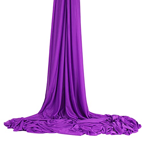 Wellsem Deluxe L55 Yards W3 Yard Yoga Flying Swing Aerial Yoga Hammock Silk Fabric for Yoga Bodybuilding5mx28m Deep Purple