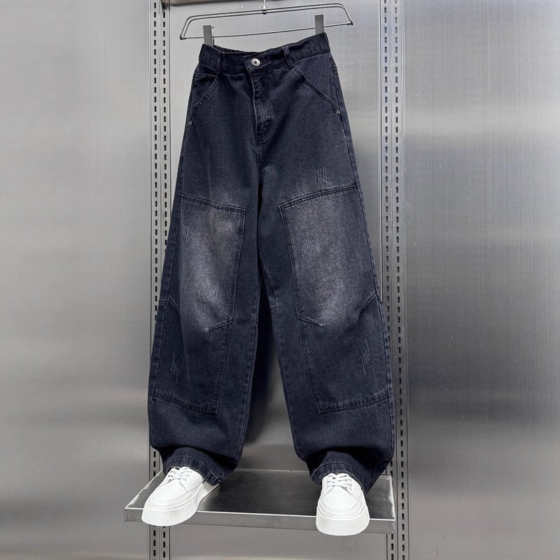 Unisex Classic Denim Jeans Loose Fit Daily Outdoor Wear - Image 5