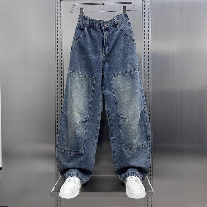 Unisex Classic Denim Jeans Loose Fit Daily Outdoor Wear - Image 2