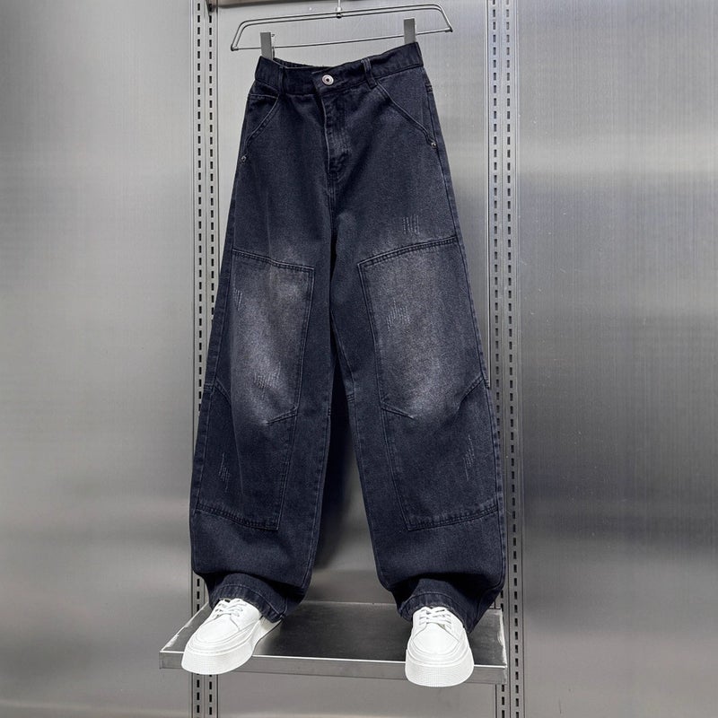 Unisex Classic Denim Jeans Loose Fit Daily Outdoor Wear - Image 1