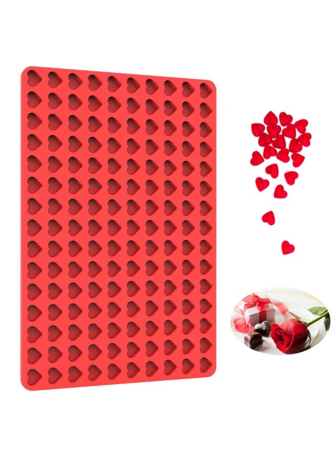 Mini Heart Silicone Candy Mold with Scraper for Chocolate & Treats (1 Piece) - Image 1