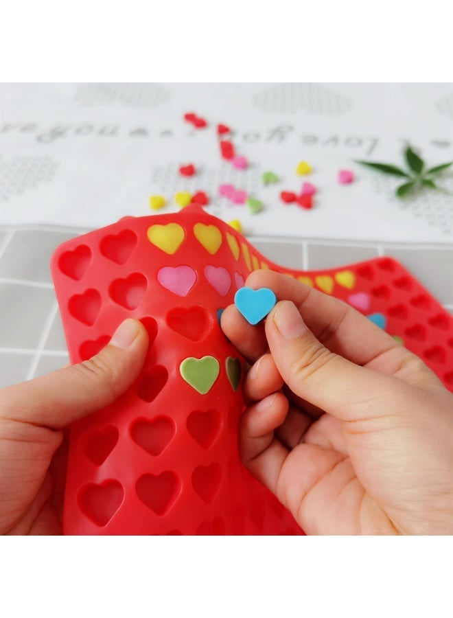 Mini Heart Silicone Candy Mold with Scraper for Chocolate & Treats (1 Piece) - Image 2