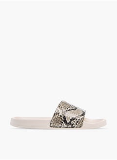 Womens Animal Print Slip-On Sandals