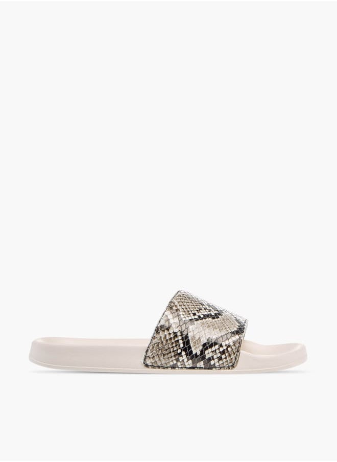 Celeste - Womens Animal Print Slip-On Sandals - Image 1