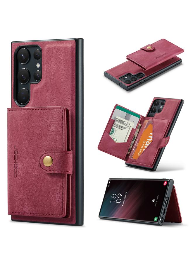 The Bros Case For Samsung Galaxy S23 Ultra 5G Retro Magnetic Detachable Wallet Phone Case