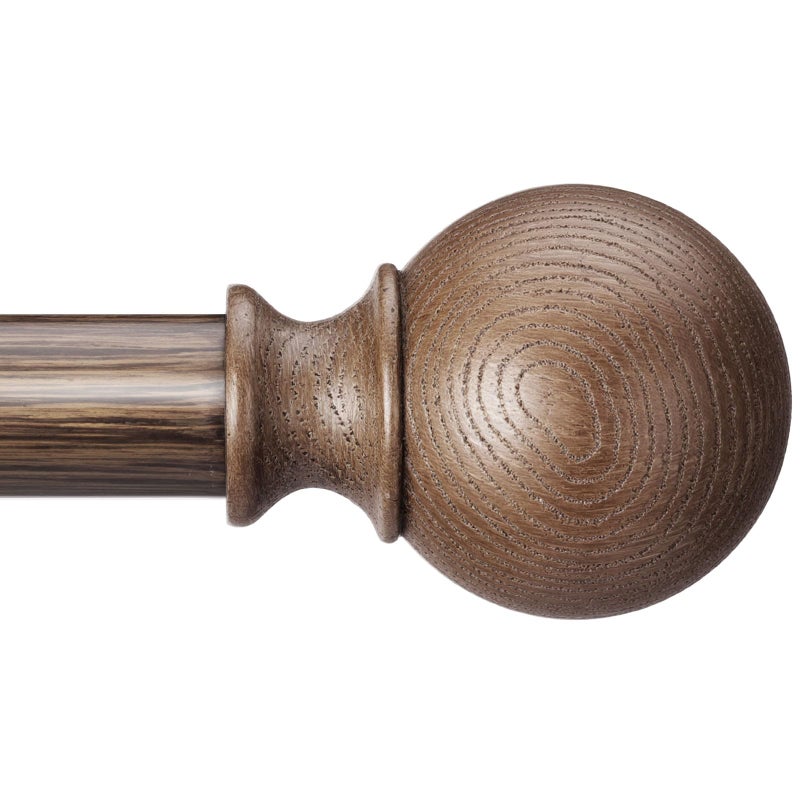BRIOFOX Walnut Wood Curtain Rods for Windows 28 to 48 Inch(2.3-4ft)- 1'' Diameter Heavy Duty Curtain Rods with Imitation Wood Grain Pattern Finials,Adjustable Decorative Curtain Rods Set,28-48'' - Image 1