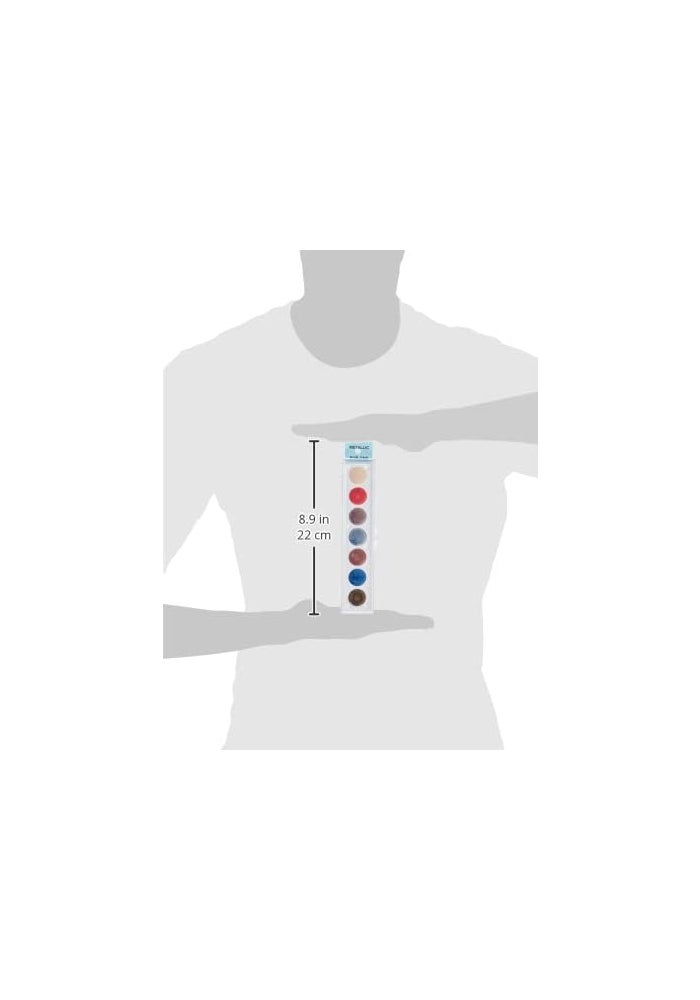 Craft Products Metallic Rub-On Paint Set - 7 Vibrant Colors for Arts and Crafts - Image 4