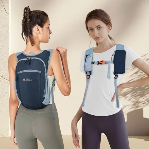HIGH EXPERIENCE Hiking Backpack 10L15L Small Daypack Lightweight Packable Travel Foldable Water Resistan for Women Men Gray 10L - Image 3