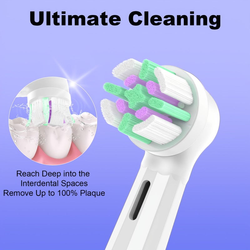 10 Pack Replacement Brush Heads Compatible With Oral B Electric Toothbrush Includes Protective Covers - Image 4