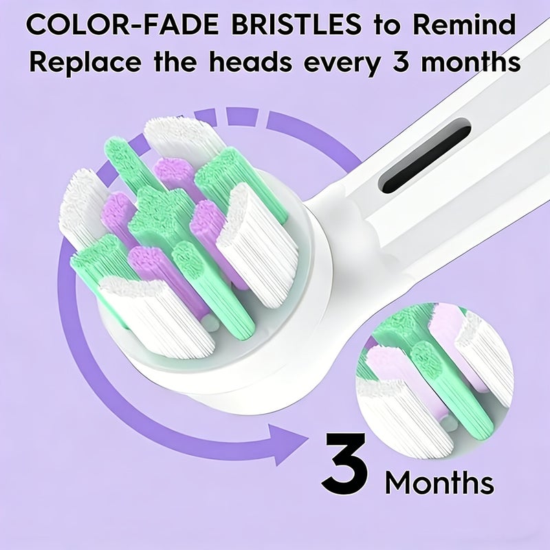 10 Pack Replacement Brush Heads Compatible With Oral B Electric Toothbrush Includes Protective Covers - Image 5