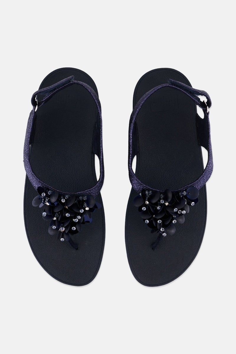 FitFlop أحذية نسائية بوغالو بإغلاق فيلكرو، لون أزرق بحري - Image 2