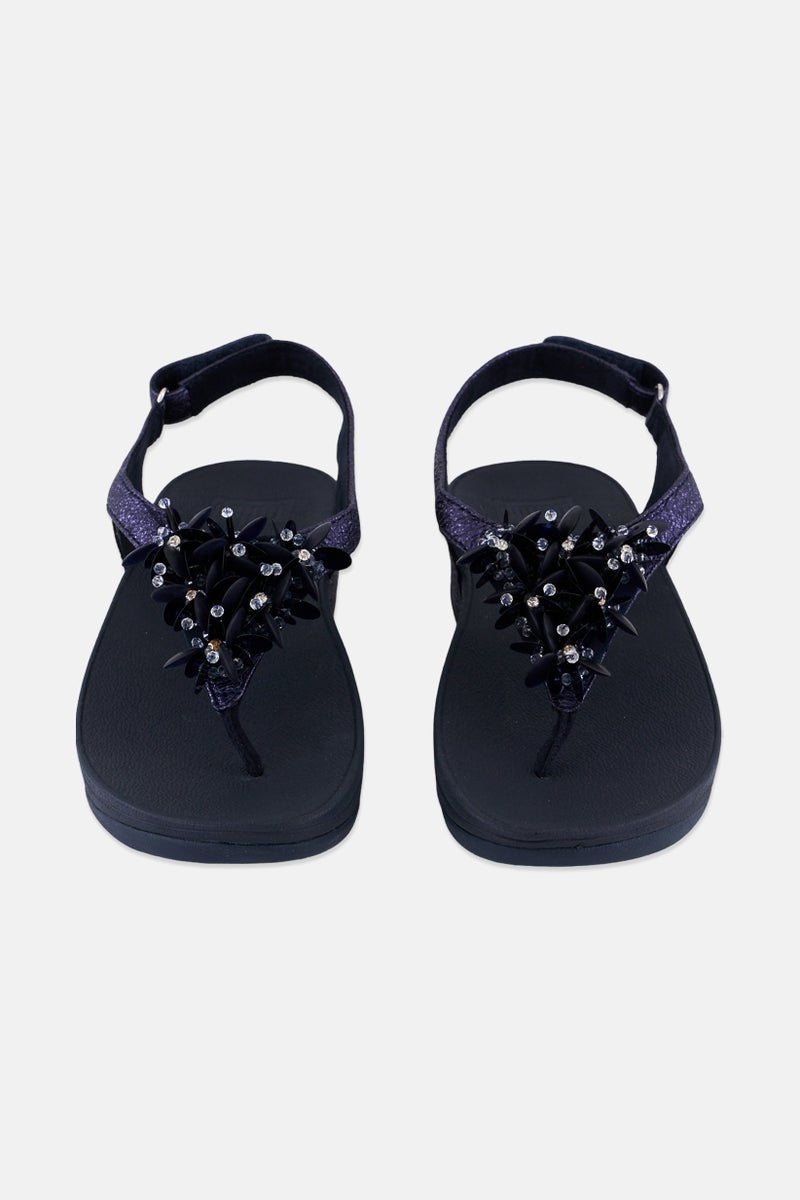 FitFlop أحذية نسائية بوغالو بإغلاق فيلكرو، لون أزرق بحري - Image 4